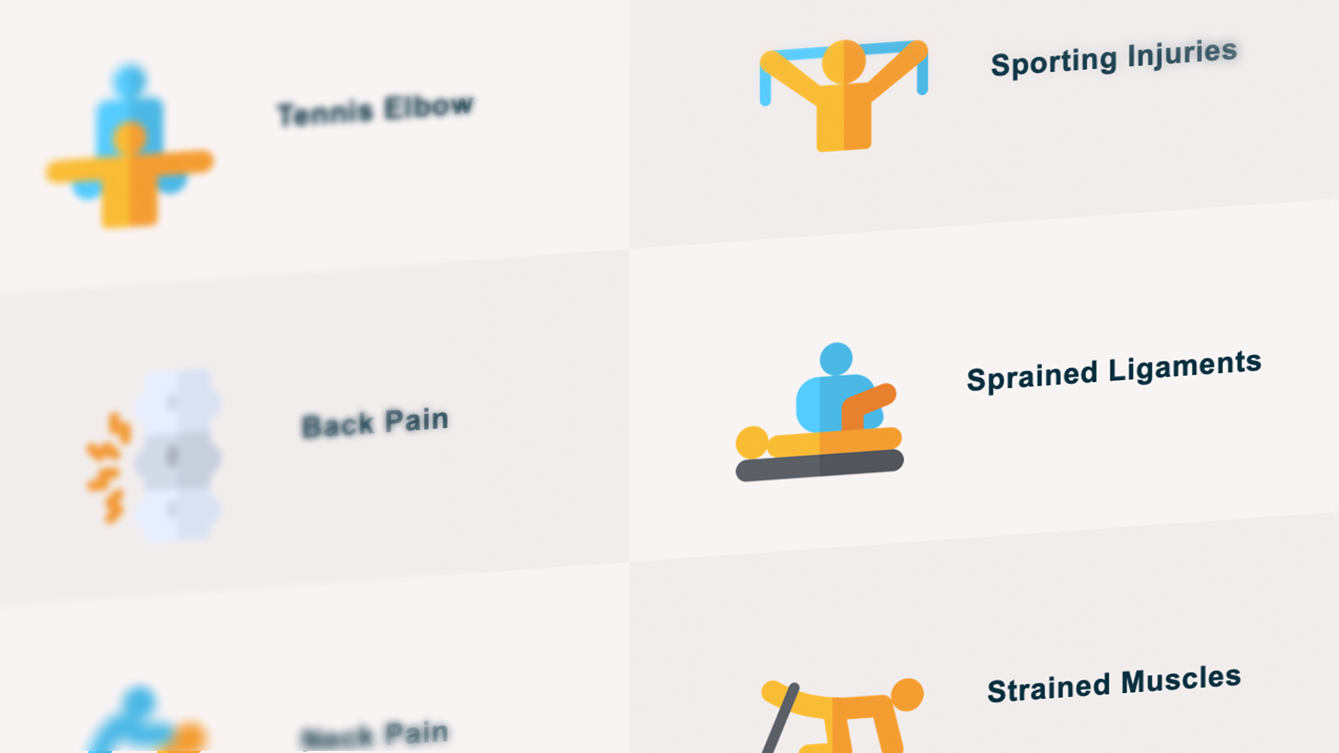 A close up screenshot of the 919 clinic website icons