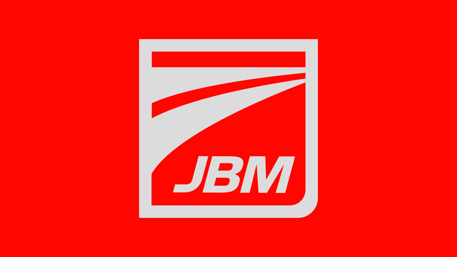 the JBM performance logo banner in grey on a red background