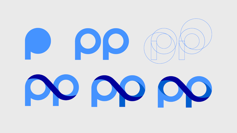 Icons showing the development of the Poseidon plastics logo