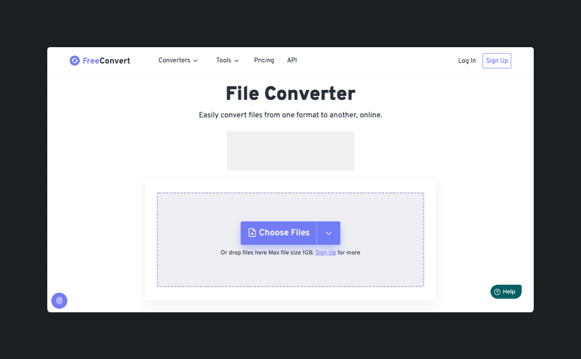 A screenshot of free convert website